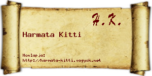 Harmata Kitti névjegykártya